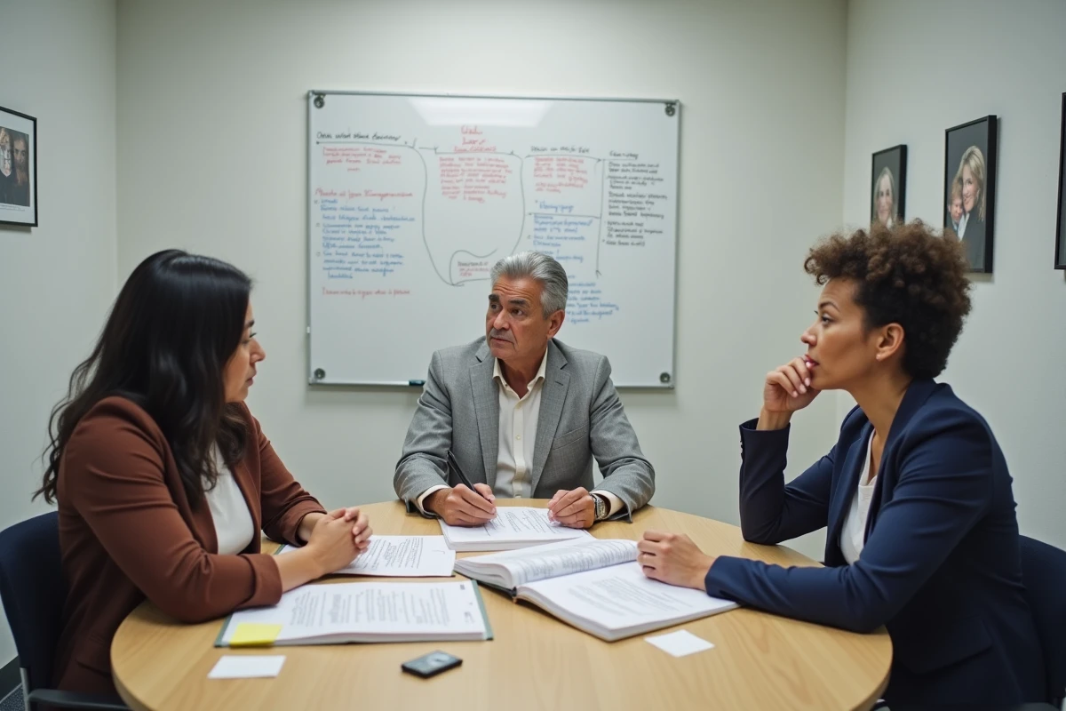 Réunion de professionnels de l'adoption discutant des réformes réglementaires des agences d'adoption